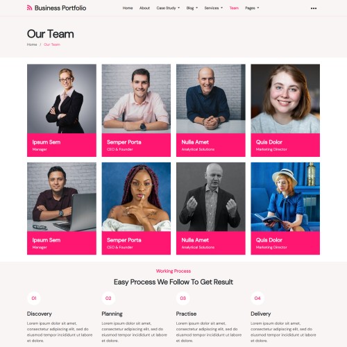Organization Bootstrap Team Page