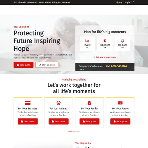 Insurance company website template main