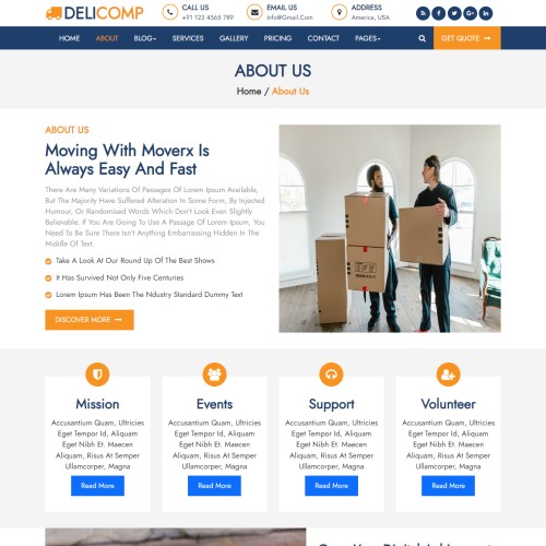 Small company aboutus page html