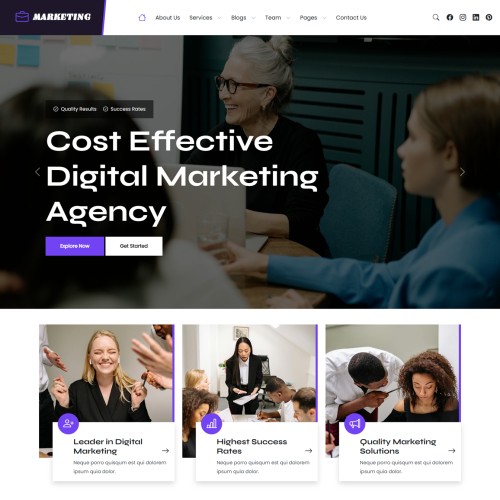 Digital marketing web template home