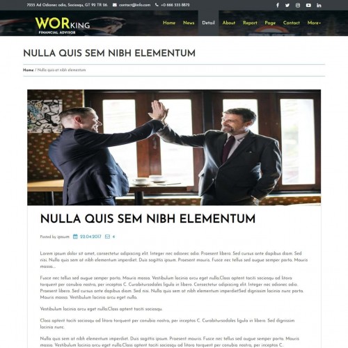 Responsive news detail page