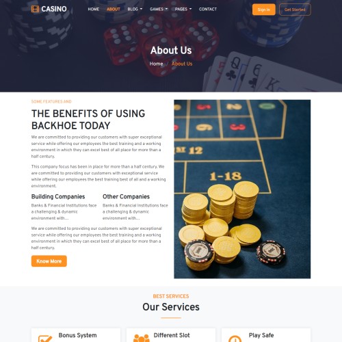 Details about casino games provider