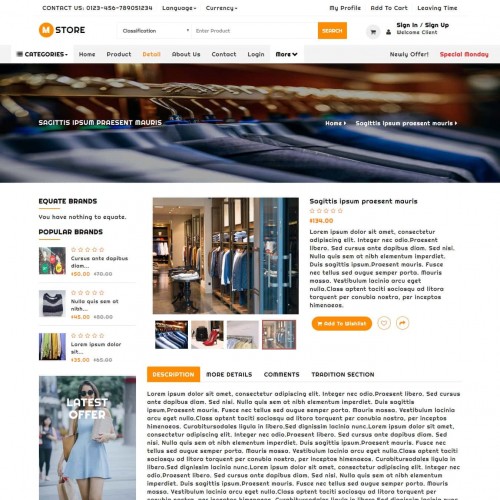 E-commerce products detail html design