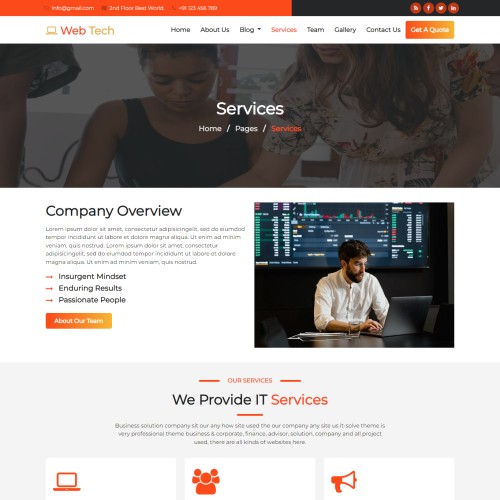 Website design company services bootstrap5