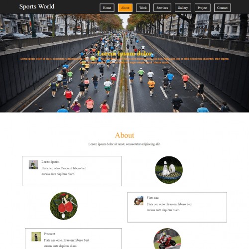 Sports world website template