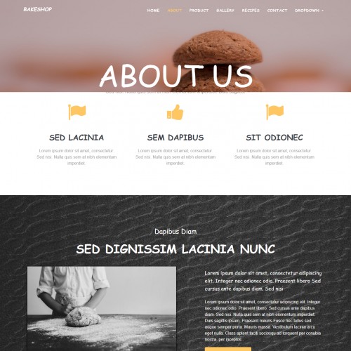 cooking template website bakery recipe templates screenshots web templateonweb bootstrap