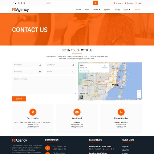 Bootstrap designed contactus html