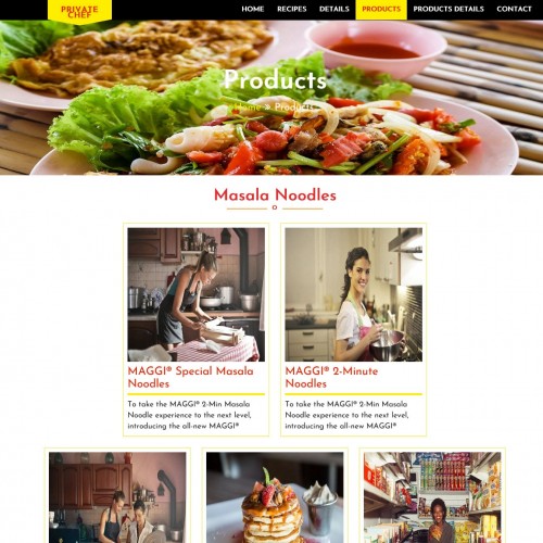Chef food products free html