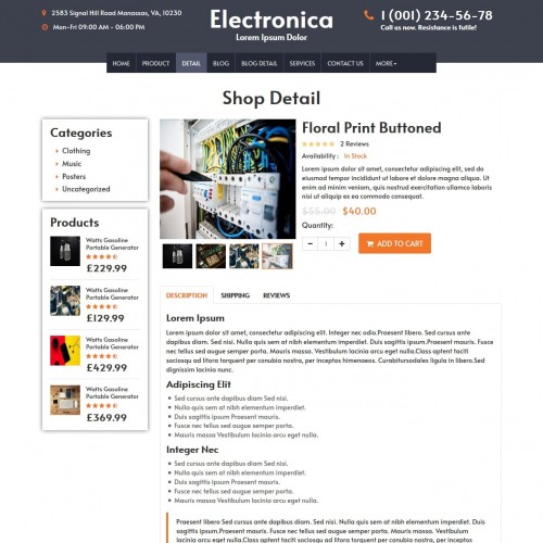 Electrical product details and shopping