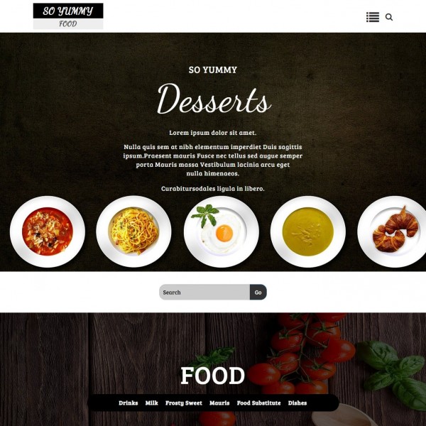 Responsive HTML Food Website Template | Recipe | Restaurant | Cooking