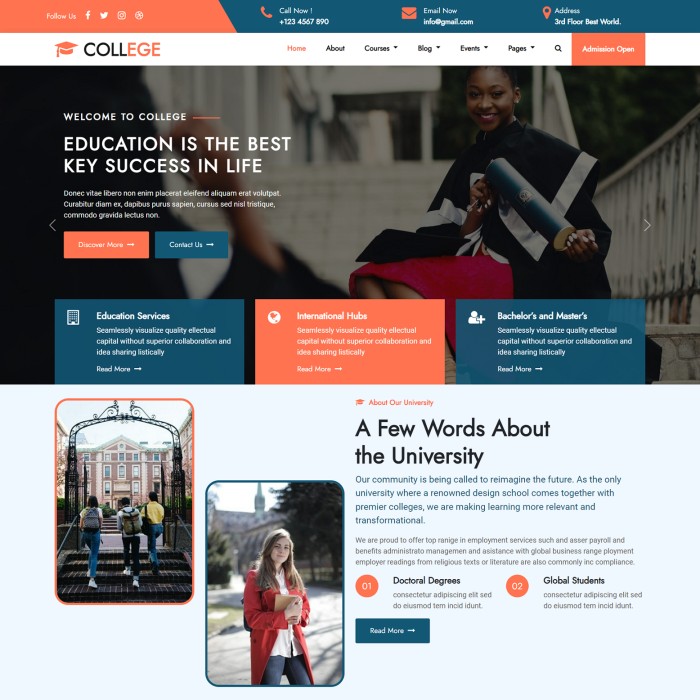 Homepage Design For College - Homemade Ftempo