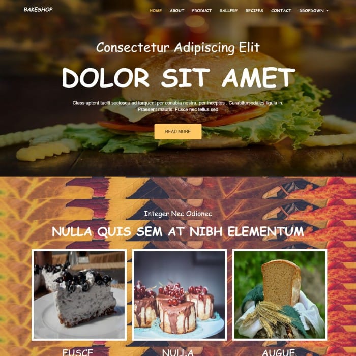 Bakery Website Template Free - TemplateOnWeb