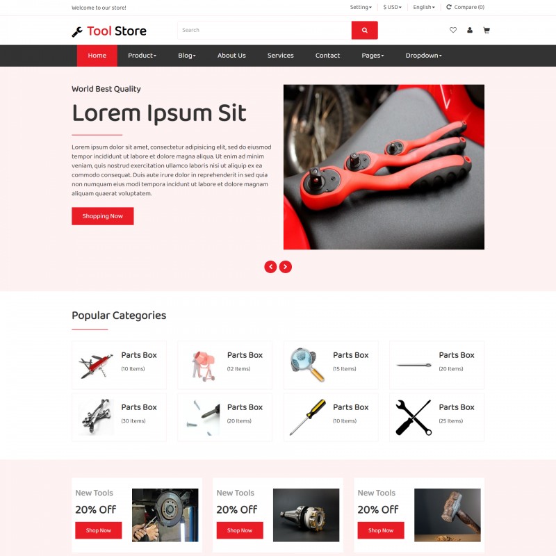 Image of Spares Tool Parts website
