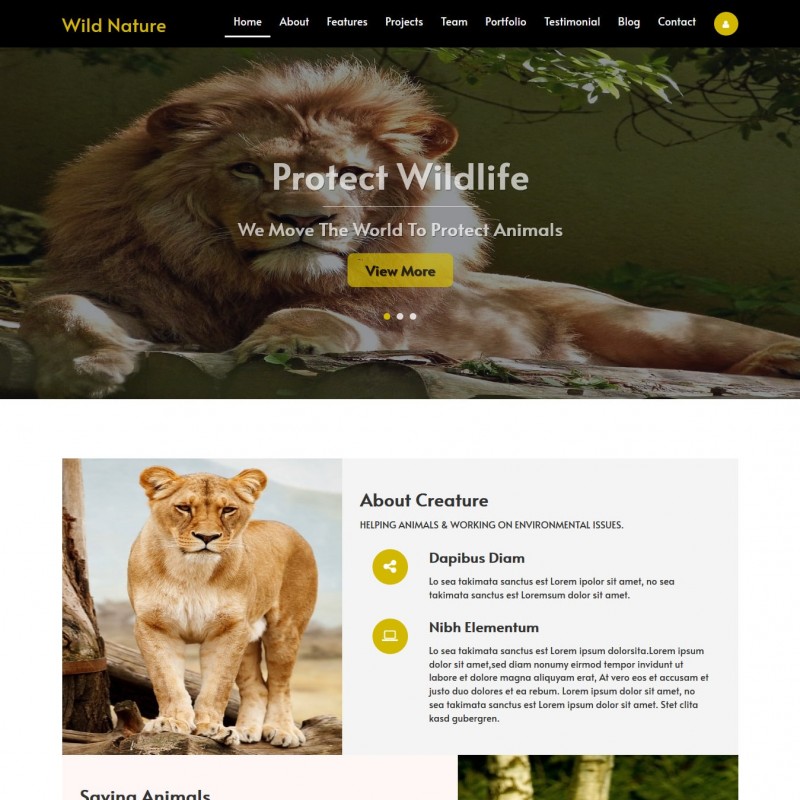 One Page Animal Rescue Website Template - TemplateOnWeb One Page Animal Rescue Website Template - TemplateOnWeb