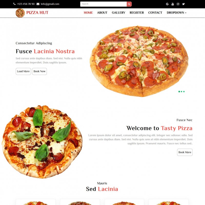 Pizza Website Template Free Download TemplateOnWeb