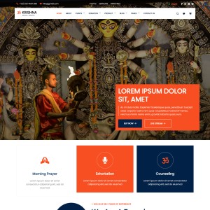 Hindu Temple Wordpress Theme - TemplateOnWeb